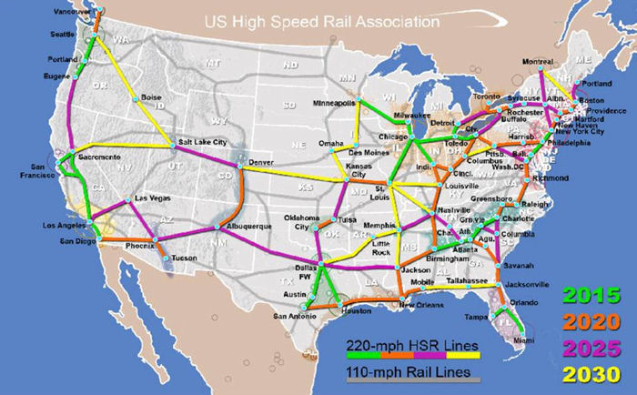 High Speed Rail Map