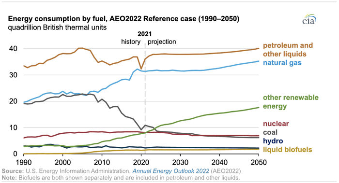 Energy consumption by fuel